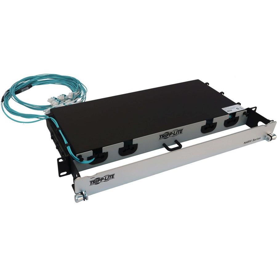 Tripp Lite Preloaded Fiber Panel, 1U - 4X (8X Lc/Lc Duplex M/M) 16F Trunk Cables, Om4 Multimode, 10 M (32.8 Ft.)