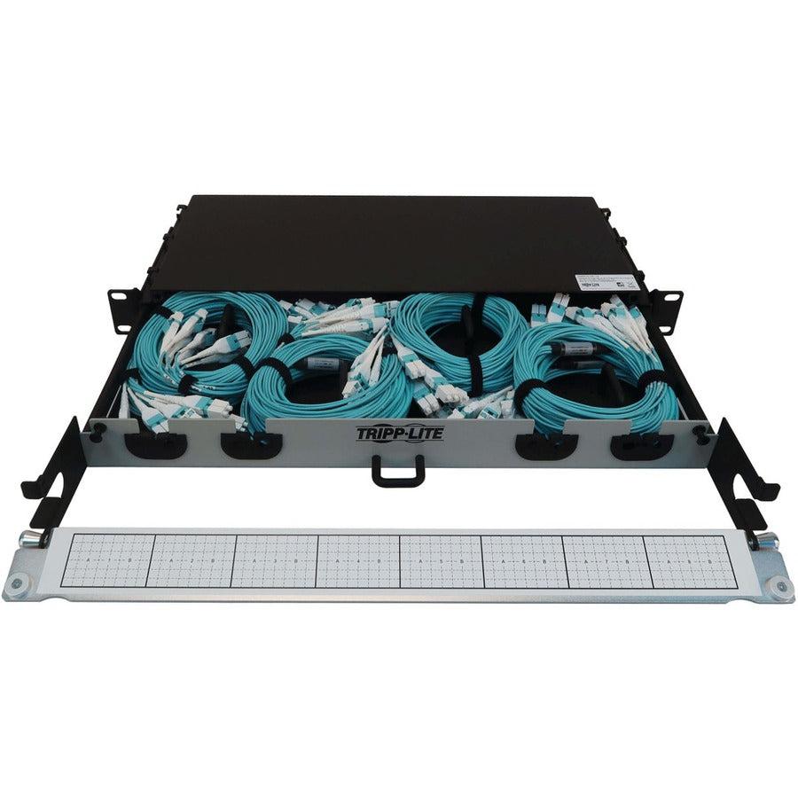Tripp Lite Preloaded Fiber Panel, 1U - 4X (8X Lc/Lc Duplex M/M) 16F Trunk Cables, Om4 Multimode, 10 M (32.8 Ft.)