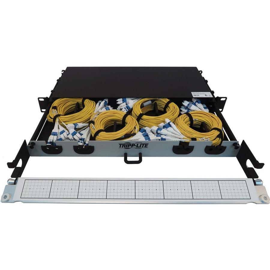 Tripp Lite Preloaded Fiber Panel, 1U - 4X (8X Lc/Lc Duplex M/M) 16F Trunk Cables, Os2 Singlemode, 10 M (32.8 Ft.)