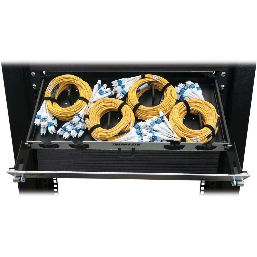 Tripp Lite Preloaded Fiber Panel, 1U - 4X (8X Lc/Lc Duplex M/M) 16F Trunk Cables, Os2 Singlemode, 10 M (32.8 Ft.)