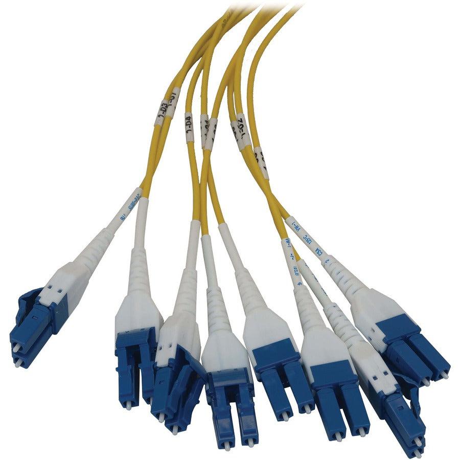 Tripp Lite Preloaded Fiber Panel, 1U - 4X (8X Lc/Lc Duplex M/M) 16F Trunk Cables, Os2 Singlemode, 10 M (32.8 Ft.)