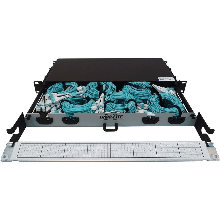 Tripp Lite Preloaded Fiber Panel, 1U - 6X (4X Lc/Lc Duplex M/M) 8F Trunk Cables, Om4 Multimode, 10 M (32.8 Ft.)