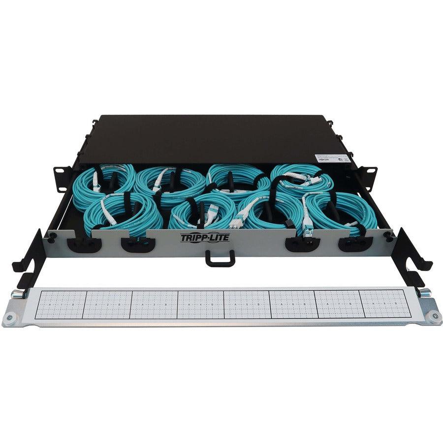Tripp Lite Preloaded Fiber Panel, 1U - 8X Lc/Lc Duplex Cables (M/M), Om4 Multimode, 10 M (32.8 Ft.)