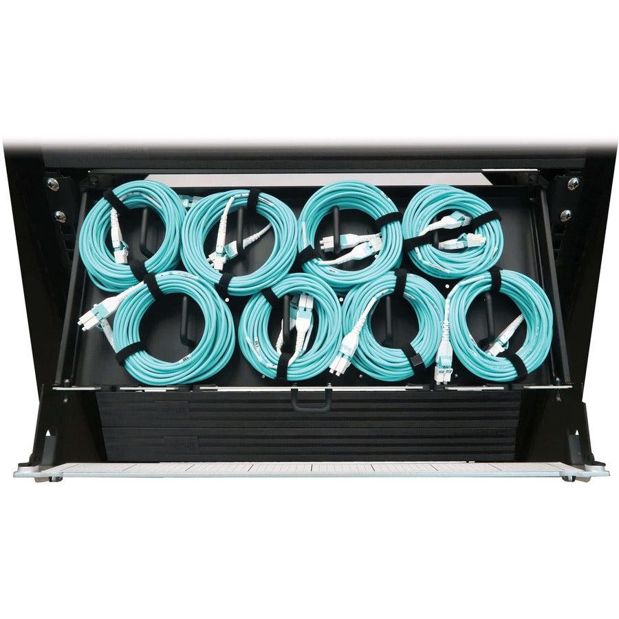 Tripp Lite Preloaded Fiber Panel, 1U - 8X Lc/Lc Duplex Cables (M/M), Om4 Multimode, 10 M (32.8 Ft.)