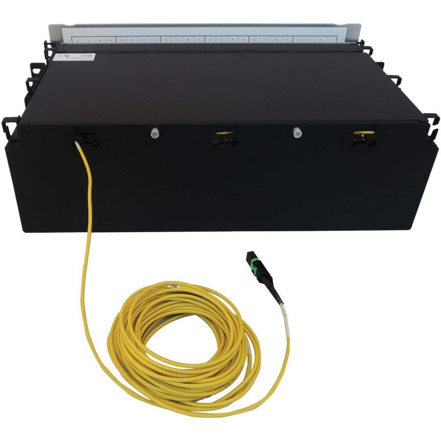 Tripp Lite Preloaded Fiber Patch Panel, 3U - 24X (12F Mtp/Mpo-Apc To 4X Lc Duplex F/F) 8F Trunk Cables, Os2 Singlemode, 10 M (32.8 Ft.)
