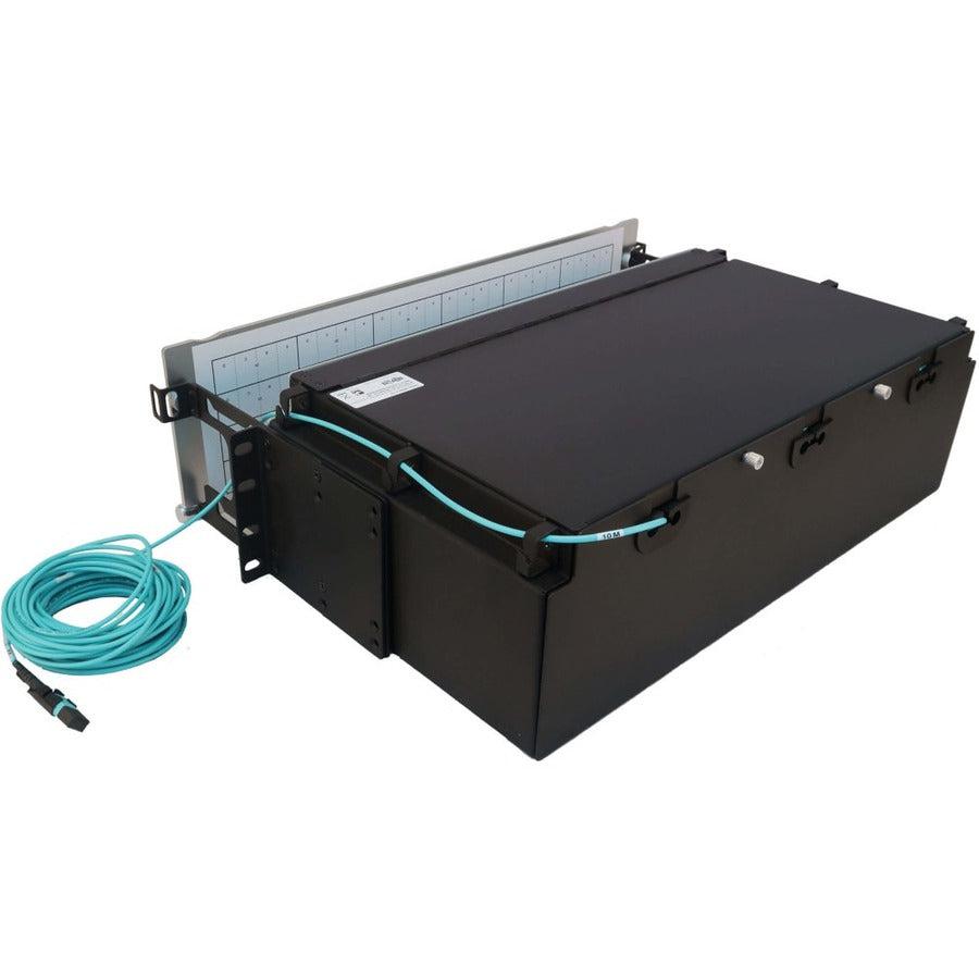 Tripp Lite Preloaded Fiber Patch Panel, 3U - 24X (12F Mtp/Mpo-Pc To 4X Lc Duplex F/F) 8F Trunk Cables, Om4 Multimode, 10 M (32.8 Ft.)