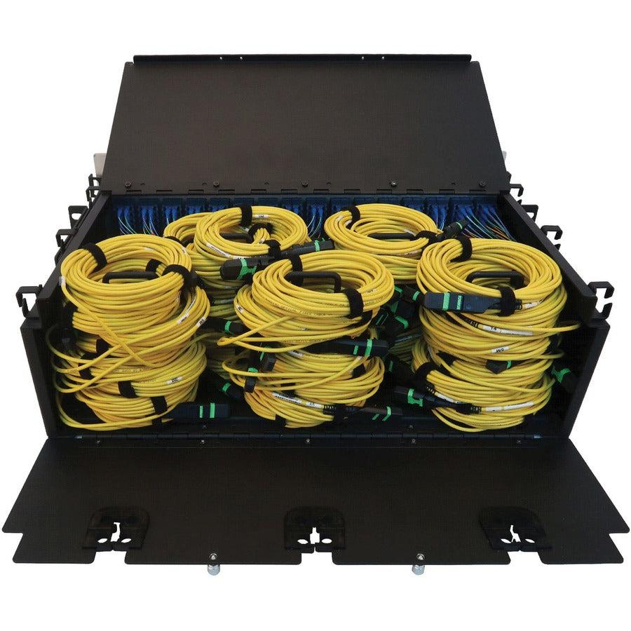 Tripp Lite Preloaded Fiber Patch Panel, 3U - 48X (12F Mtp/Mpo-Apc To 4X Lc Duplex F/F) 8F Trunk Cables, Os2 Singlemode, 5 M (16.4 Ft.)