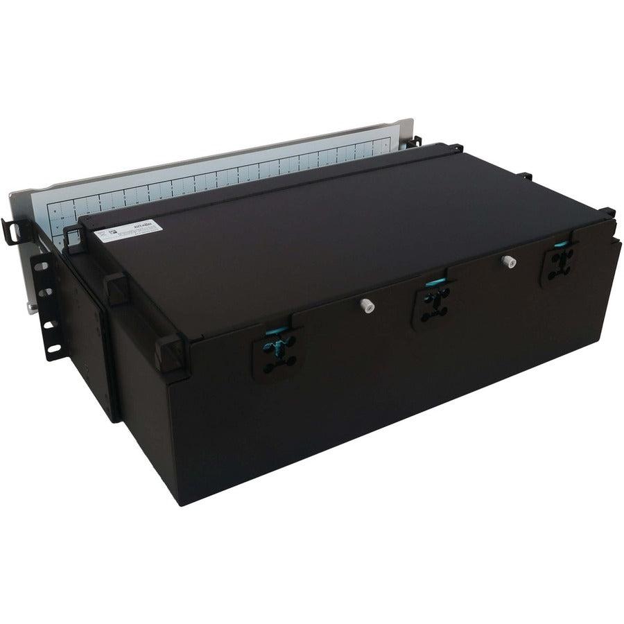 Tripp Lite Preloaded Fiber Patch Panel, 3U - 48X (12F Mtp/Mpo-Pc To 4X Lc Duplex F/F) 8F Trunk Cables, Om4 Multimode, 5 M (16.4 Ft.)