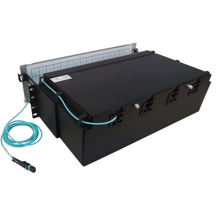 Tripp Lite Preloaded Fiber Patch Panel, 3U - 64X (12F Mtp/Mpo-Pc To 4X Lc Duplex F/F) 8F Trunk Cables, Om4 Multimode, 3 M (9.8 Ft.)