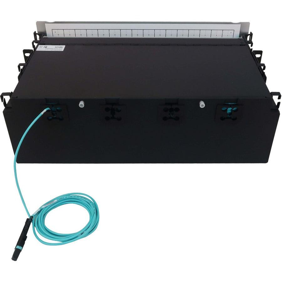 Tripp Lite Preloaded Fiber Patch Panel, 3U - 64X (12F Mtp/Mpo-Pc To 4X Lc Duplex F/F) 8F Trunk Cables, Om4 Multimode, 3 M (9.8 Ft.)