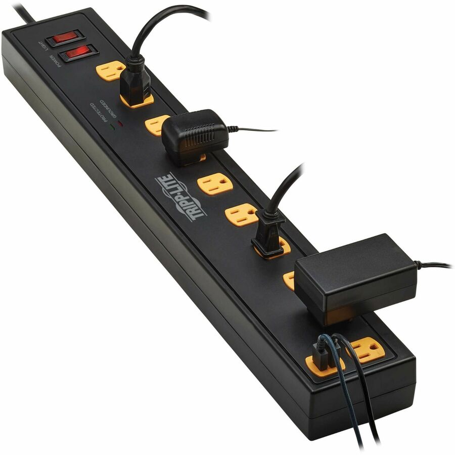 Tripp Lite Protect It! 10-Outlet Surge Protector with Swivel Light Bars - 5-15R Outlets,