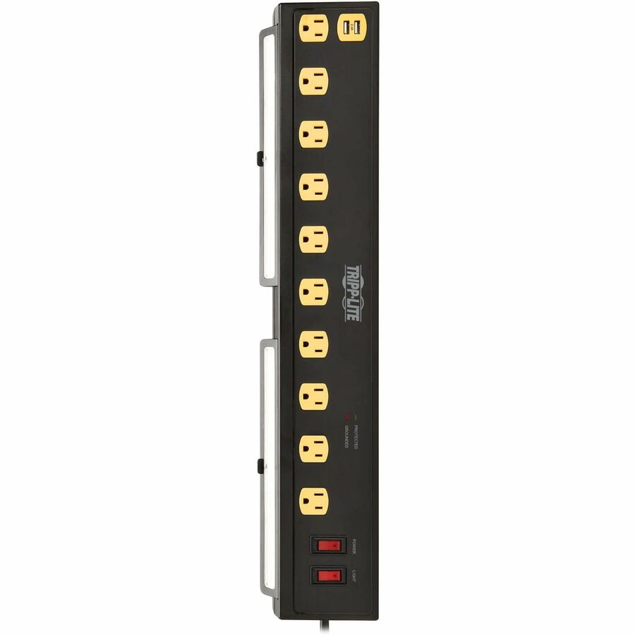 Tripp Lite Protect It! 10-Outlet Surge Protector with Swivel Light Bars - 5-15R Outlets,