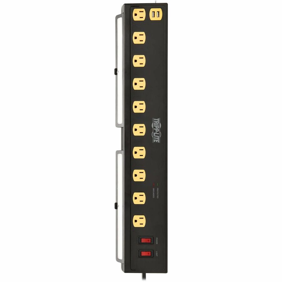 Tripp Lite Protect It! 10-Outlet Surge Protector with Swivel Light Bars - 5-15R Outlets,