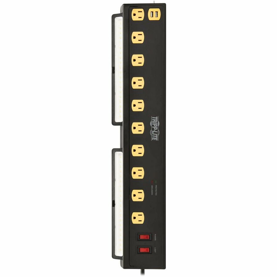 Tripp Lite Protect It! 10-Outlet Surge Protector with Swivel Light Bars - 5-15R Outlets,