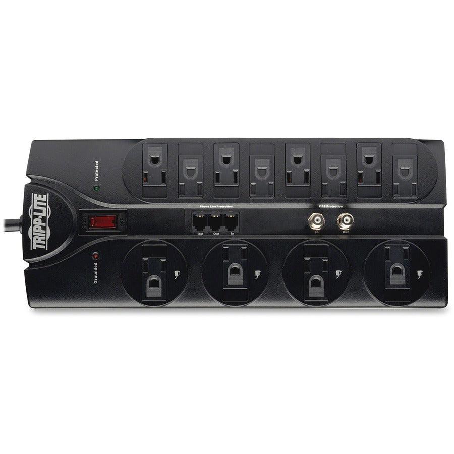 Tripp Lite Protect It! 12-Outlet Surge Protector, 8-Ft. Cord, 2880 Joules, Tel/Modem/Coaxial Protection