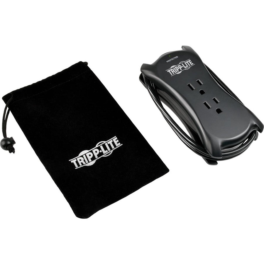 Tripp Lite Protect It! 3-Outlet Travel-Size Surge Protector, 18-In. Cord, 1050 Joules, 2-Usb Charging Ports