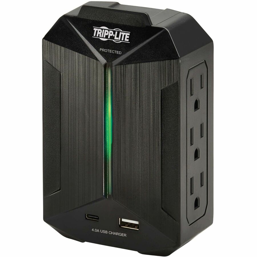 Tripp Lite Protect It! 6-Outlet Surge Protector - 5-15R Outlets, 2 USB Ports, 5-15P