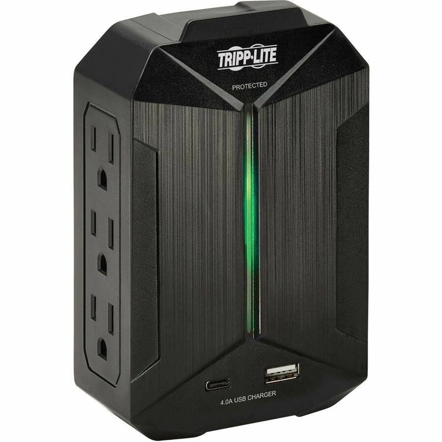 Tripp Lite Protect It! 6-Outlet Surge Protector - 5-15R Outlets, 2 USB Ports, 5-15P