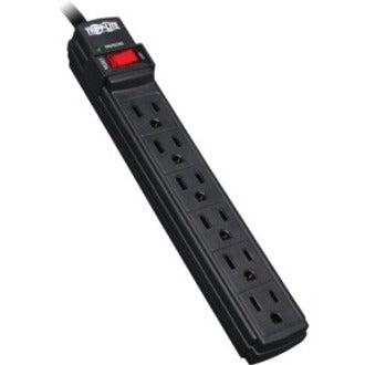 Tripp Lite Protect It! 6-Outlet Surge Protector, 6-Ft. Cord, 360 Joules, 1 Diagnostic Led, Black Housing