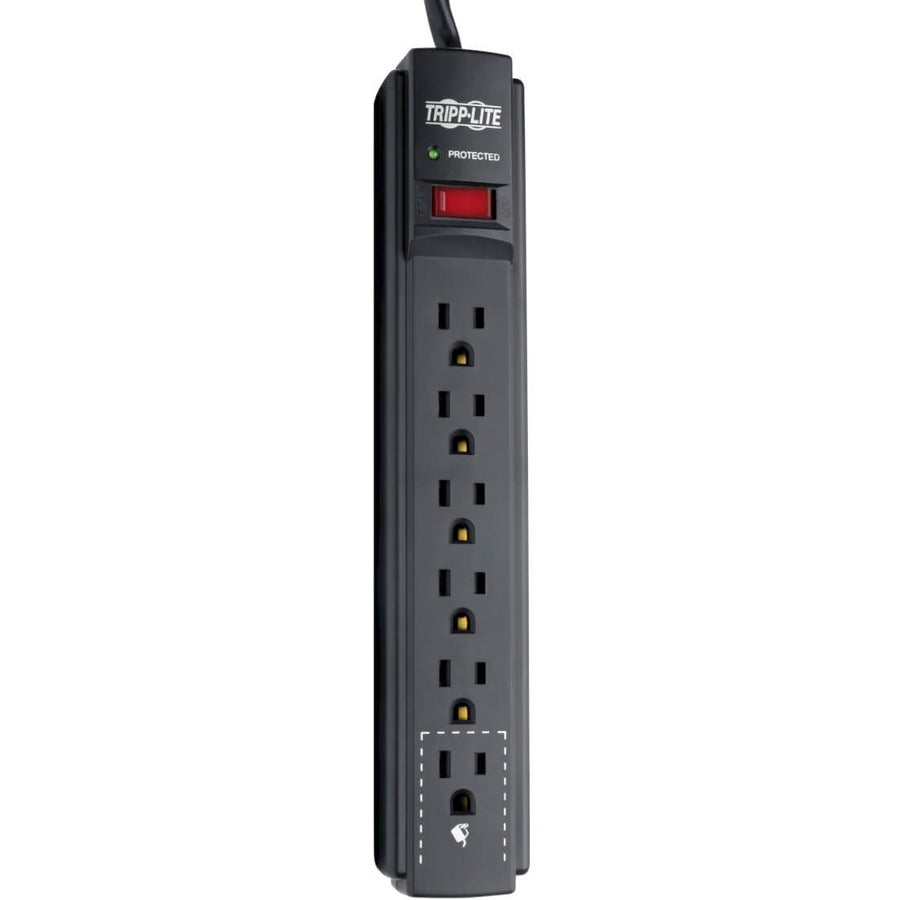 Tripp Lite Protect It! 6-Outlet Surge Protector, 6-Ft. Cord, 790 Joules, Diagnostic Led, Black Housing