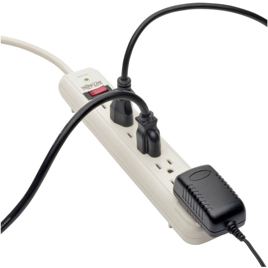 Tripp Lite Protect It! 7-Outlet Surge Protector, 25-Ft. Cord, 1080 Joules, Light Gray Housing