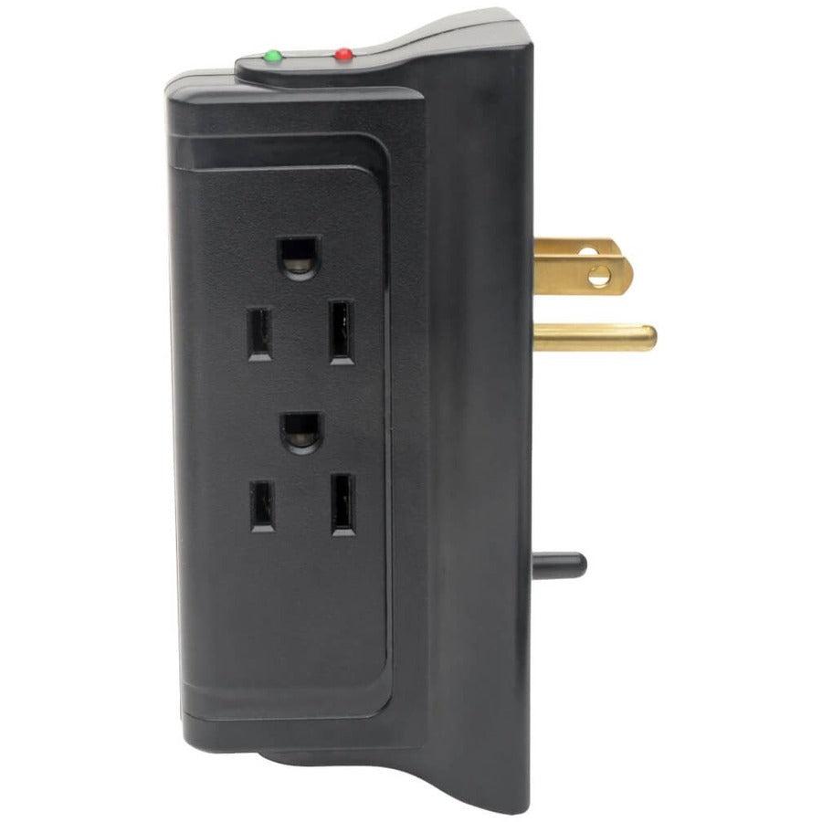 Tripp Lite Protect It! Surge Protector With 4 Side-Mounted Outlets , Direct Plug-In, 670 Joules