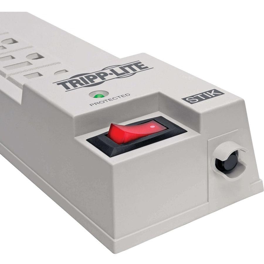Tripp Lite Protect It! Surge Protector with 6 Right-Angle Outlets, 6 ft. (1.83 m) Cord, 540 Joules, Diagnostic LED