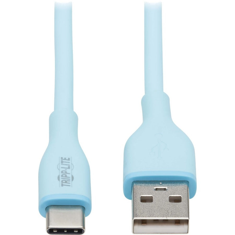 Tripp Lite Safe-IT USB-A to USB-C Antibacterial Cable USB 2.0 Ultra Flexible (M/M) Light B