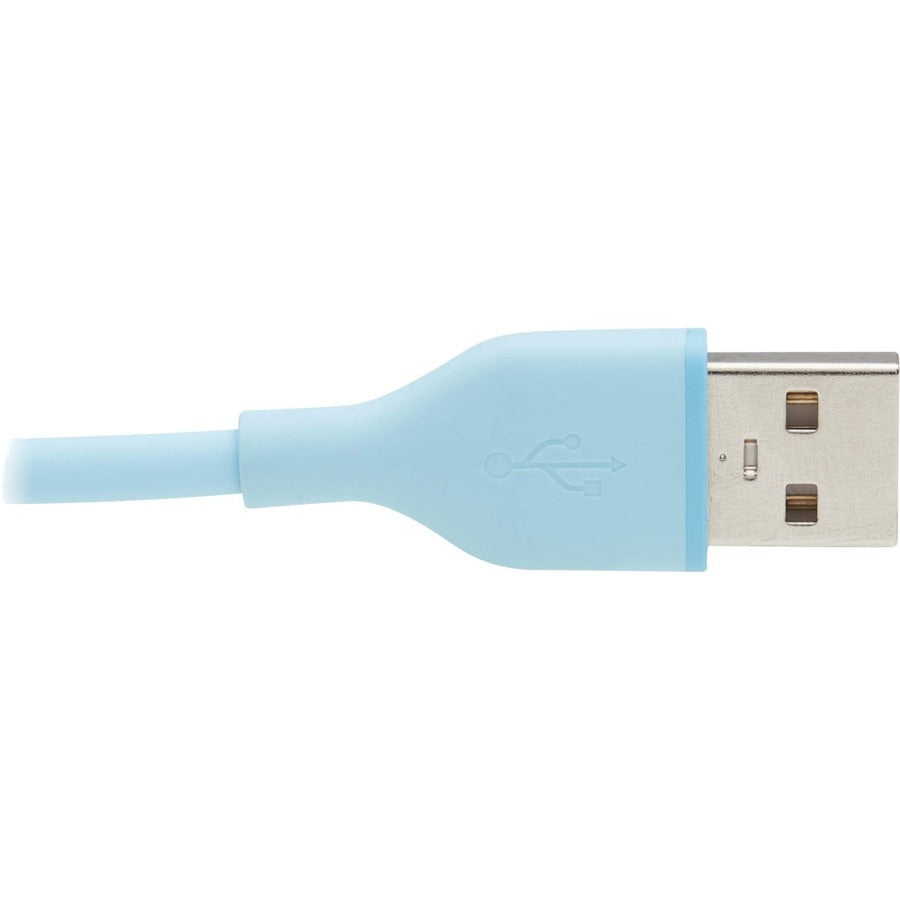 Tripp Lite Safe-IT USB-A to USB-C Antibacterial Cable USB 2.0 Ultra Flexible (M/M) Light B