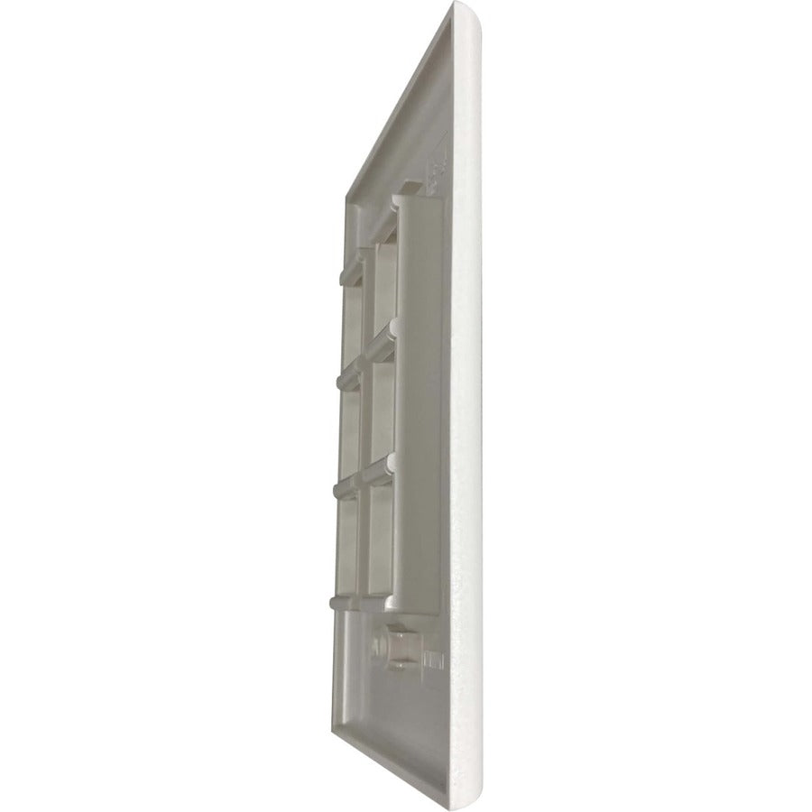 Tripp Lite Safe-It 6-Port Single-Gang Keystone Wall Plate, Antibacterial, Ivory Matte, Taa