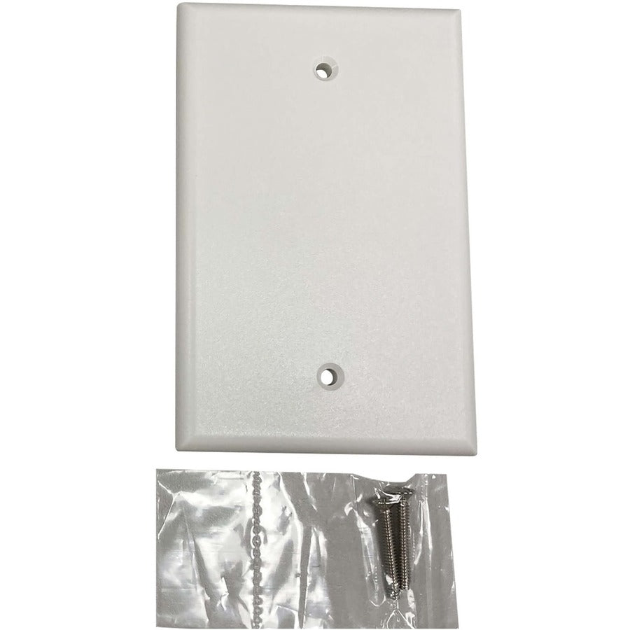 Tripp Lite Safe-It Blank Wall Plate, Antibacterial, Ivory Matte, Taa