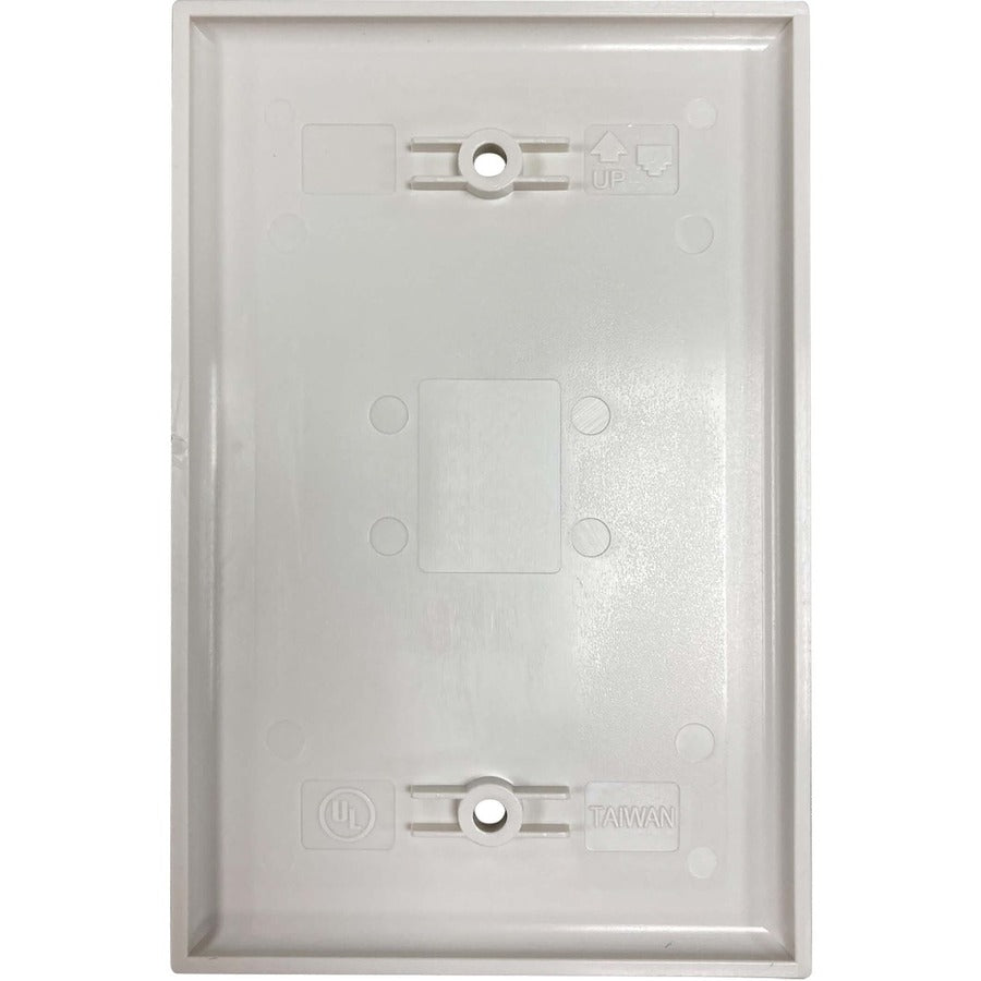 Tripp Lite Safe-It Blank Wall Plate, Antibacterial, Ivory Matte, Taa