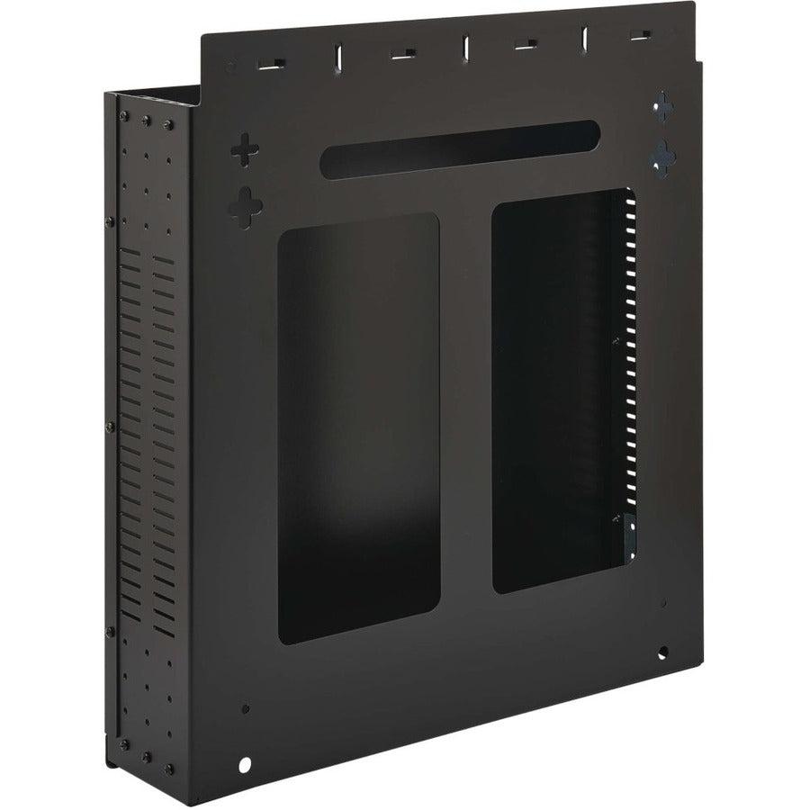 Tripp Lite SmartRack 2U Low-Profile Vertical-Mount Vented Wall-Mount Mini Rack Enclosure, Black
