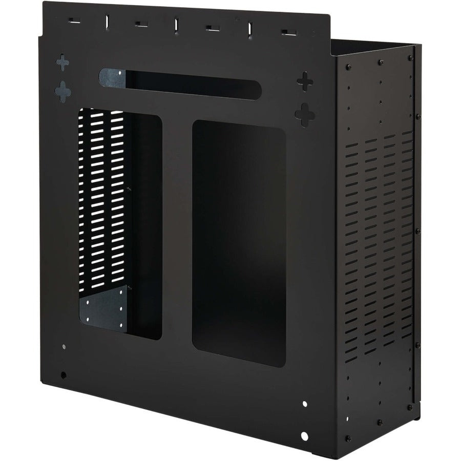 Tripp Lite SmartRack 4U Low-Profile Vertical-Mount Vented Wall-Mount Mini Rack Enclosure, Black