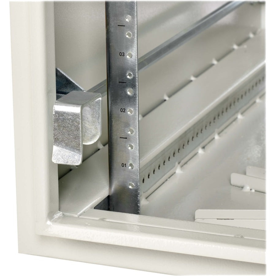 Tripp Lite SmartRack Industrial Enclosure with Lock - NEMA 3R, Wall Mount, Metal Construction, Hinged Back, Internal Fans, 28 in. Depth, 12U, Gray