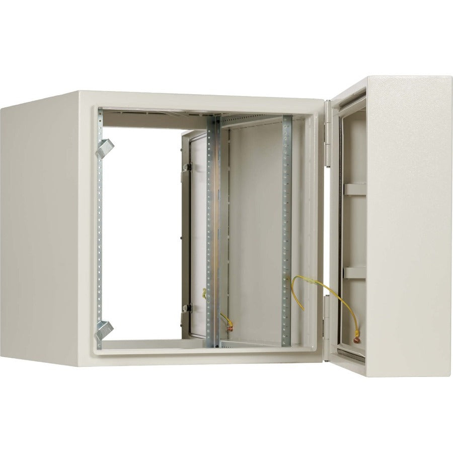 Tripp Lite SmartRack Industrial Enclosure with Lock - NEMA 4, Wall Mount, Metal Construction, Hinged Back, 32 in. Depth, 12U, Gray