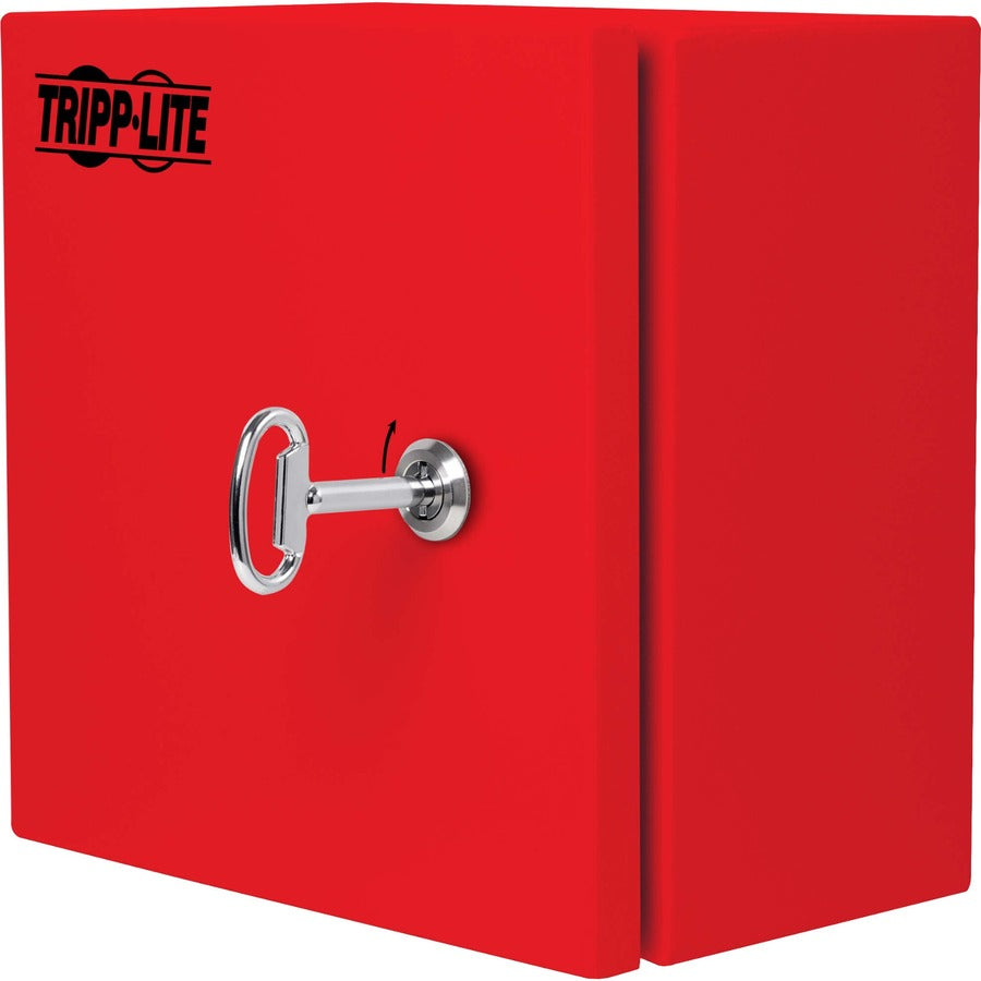 Tripp Lite SmartRack Outdoor Industrial Enclosure with Lock - NEMA 4, Surface Mount, Metal Construction, 10 x 10 x 6 in., Red