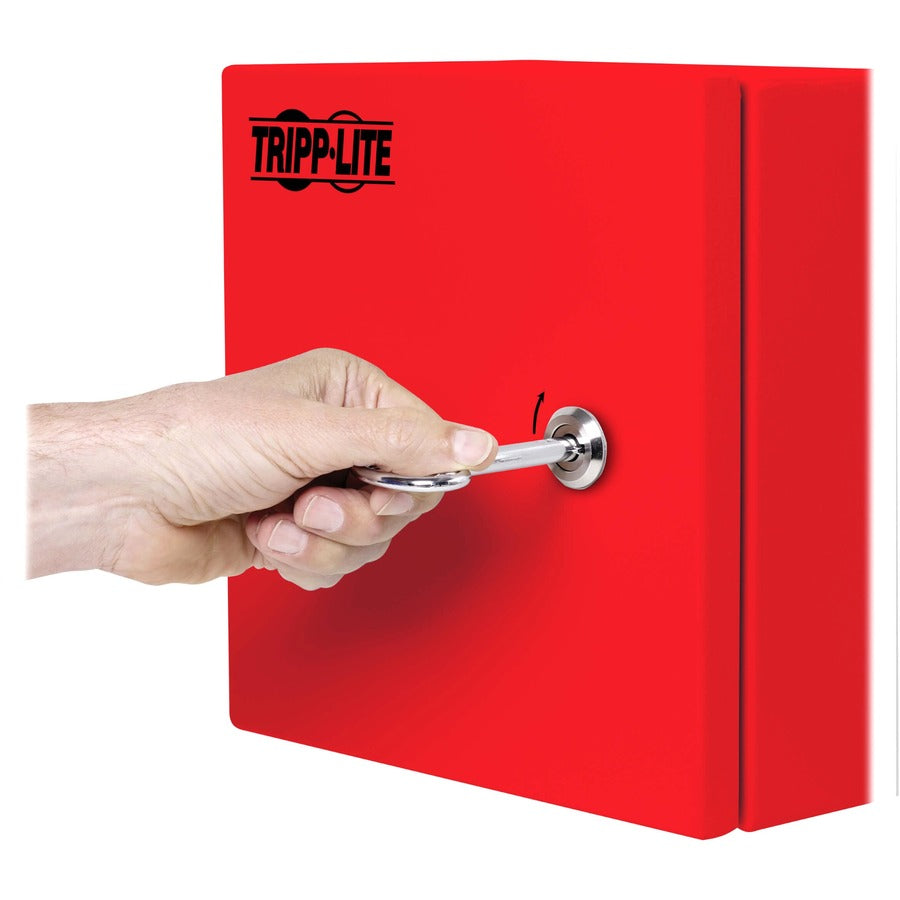 Tripp Lite SmartRack Outdoor Industrial Enclosure with Lock - NEMA 4, Surface Mount, Metal Construction, 10 x 10 x 6 in., Red