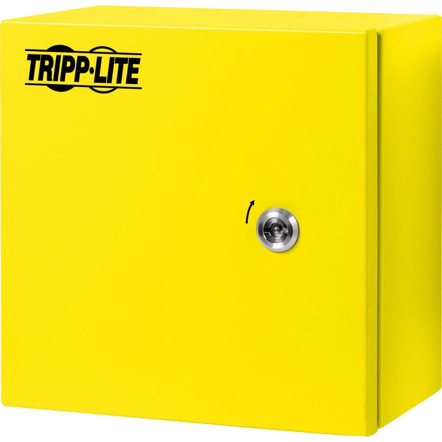 Tripp Lite SmartRack Outdoor Industrial Enclosure with Lock - NEMA 4, Surface Mount, Metal Construction, 10 x 10 x 6 in., Yellow