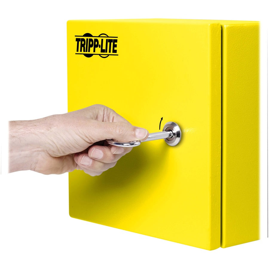 Tripp Lite SmartRack Outdoor Industrial Enclosure with Lock - NEMA 4, Surface Mount, Metal Construction, 10 x 10 x 6 in., Yellow