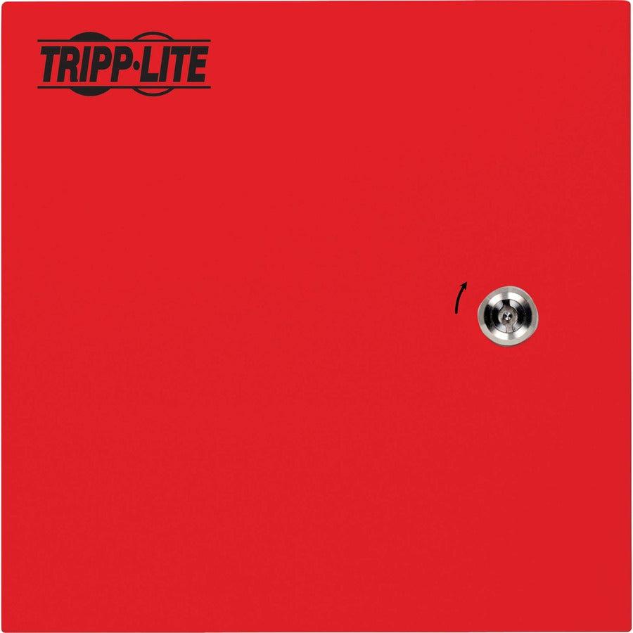 Tripp Lite SmartRack Outdoor Industrial Enclosure with Lock - NEMA 4, Surface Mount, Metal Construction, 12 x 12 x 10 in., Red