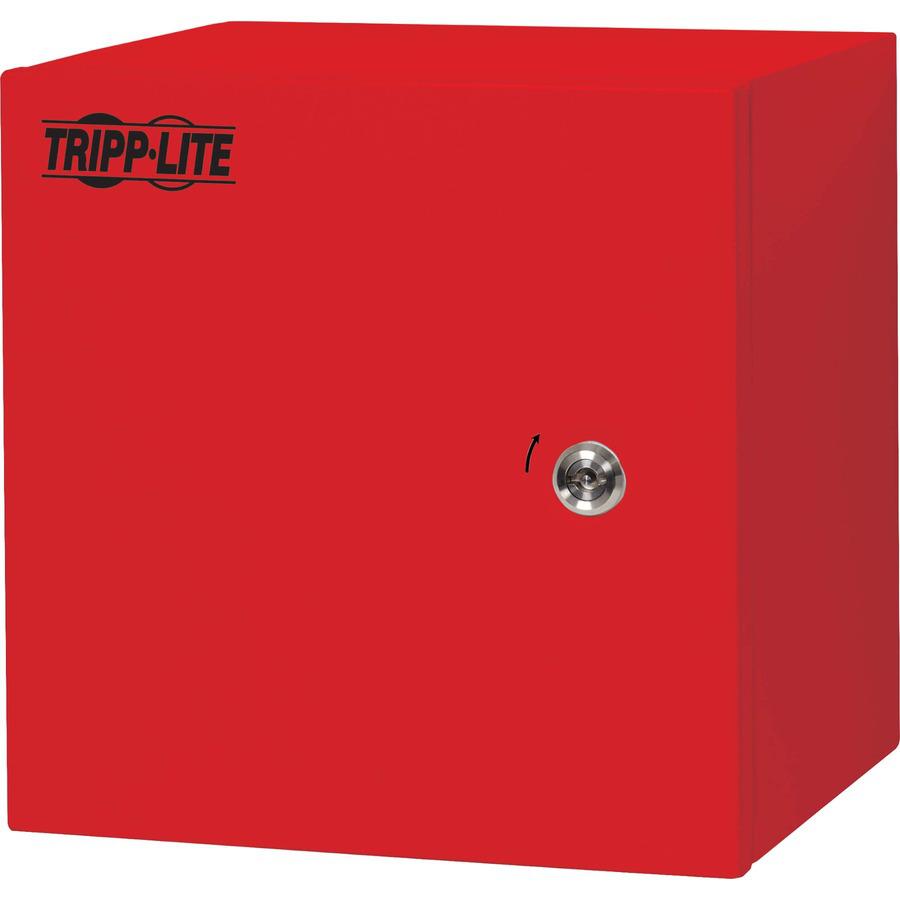 Tripp Lite SmartRack Outdoor Industrial Enclosure with Lock - NEMA 4, Surface Mount, Metal Construction, 12 x 12 x 10 in., Red