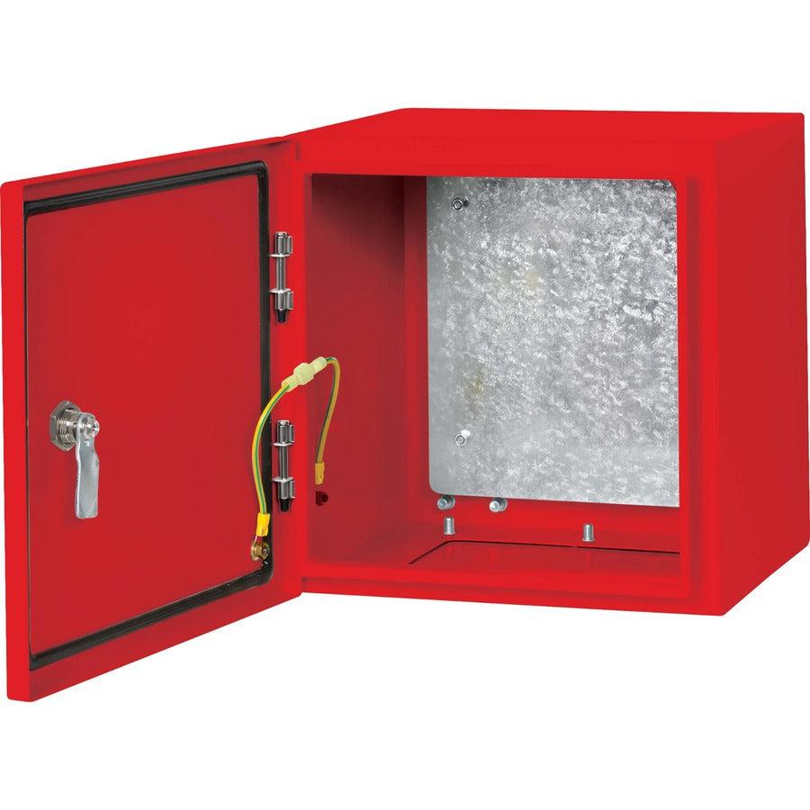 Tripp Lite SmartRack Outdoor Industrial Enclosure with Lock - NEMA 4, Surface Mount, Metal Construction, 12 x 12 x 10 in., Red