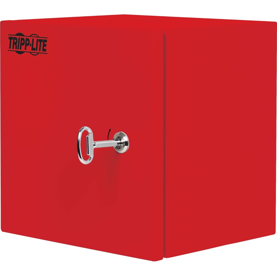 Tripp Lite SmartRack Outdoor Industrial Enclosure with Lock - NEMA 4, Surface Mount, Metal Construction, 12 x 12 x 10 in., Red