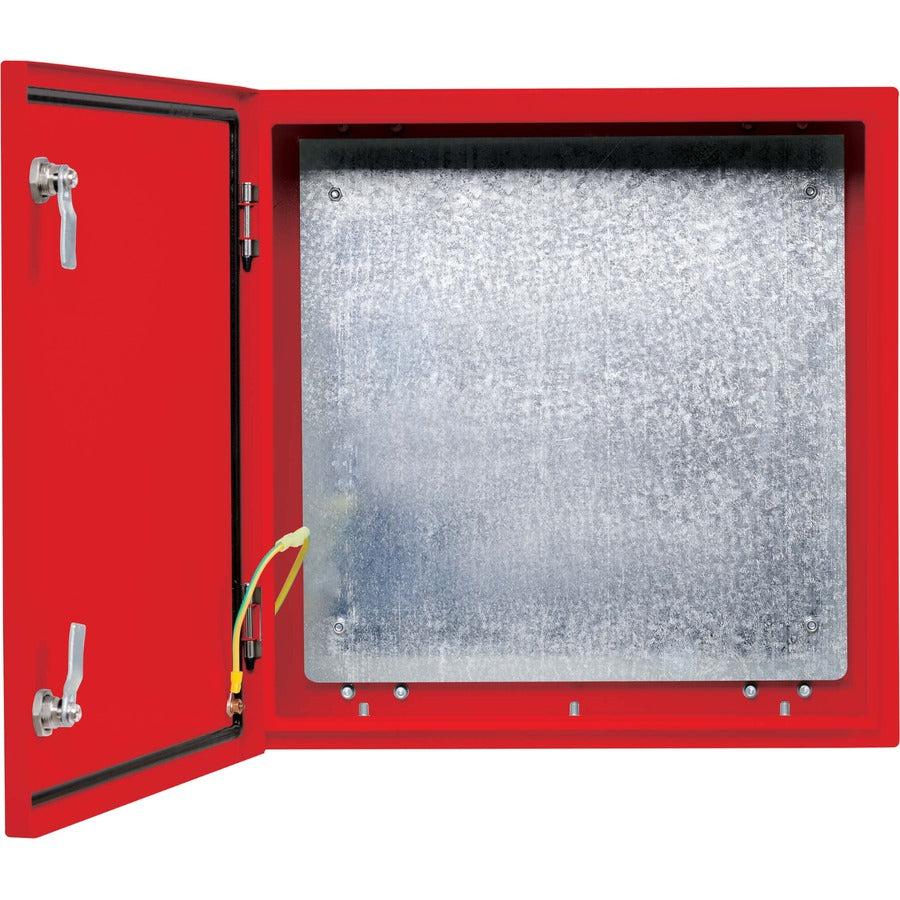 Tripp Lite SmartRack Outdoor Industrial Enclosure with Lock - NEMA 4, Surface Mount, Metal Construction, 18 x 18 x 10 in., Red