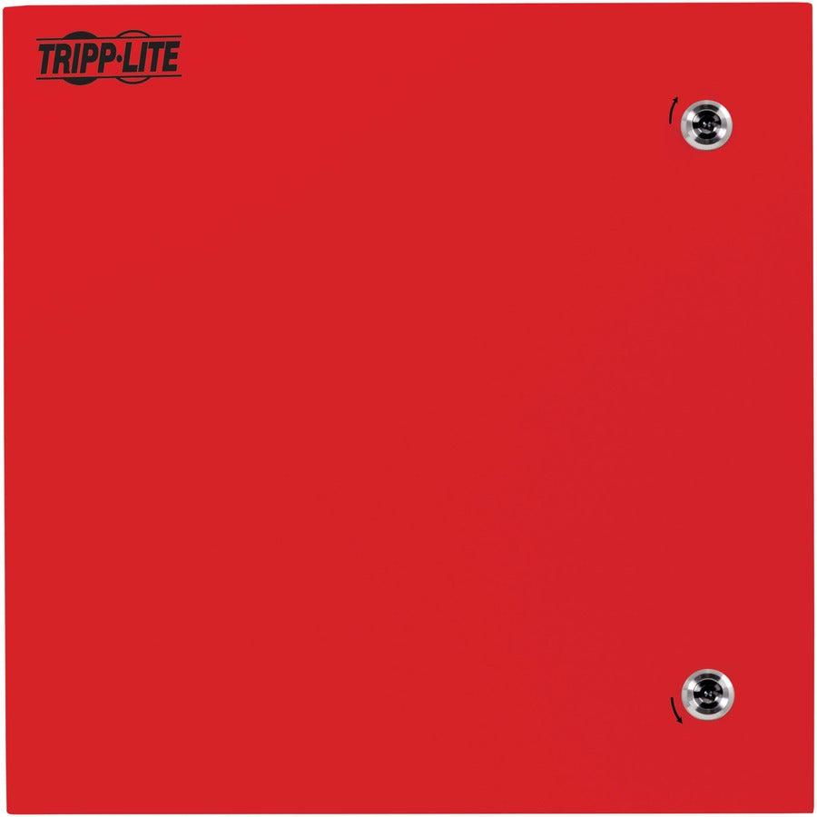 Tripp Lite SmartRack Outdoor Industrial Enclosure with Lock - NEMA 4, Surface Mount, Metal Construction, 18 x 18 x 10 in., Red