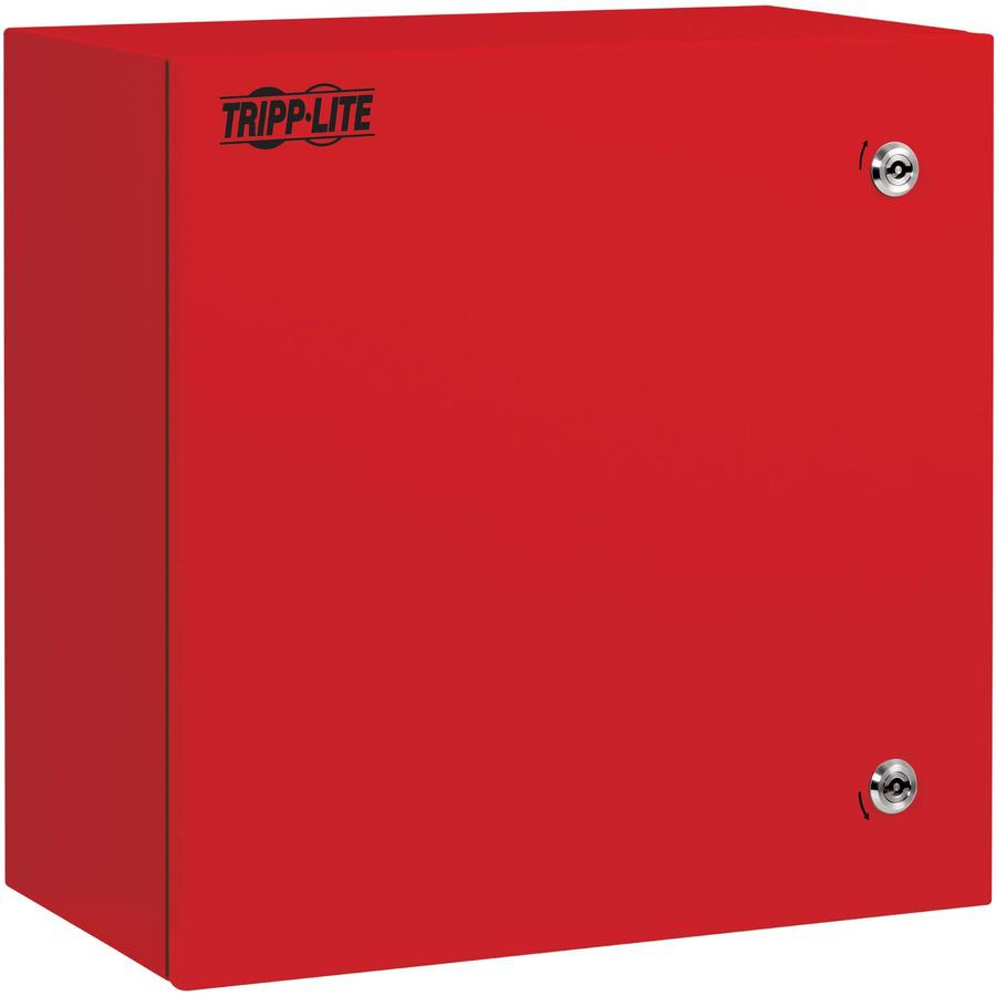 Tripp Lite SmartRack Outdoor Industrial Enclosure with Lock - NEMA 4, Surface Mount, Metal Construction, 18 x 18 x 10 in., Red