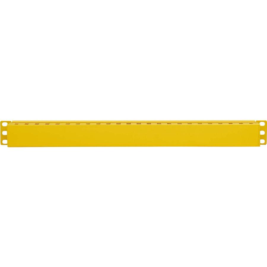 Tripp Lite Srcableduct1Ufc Horizontal Cable Manager - Finger Duct With Cover, Yellow, 1U