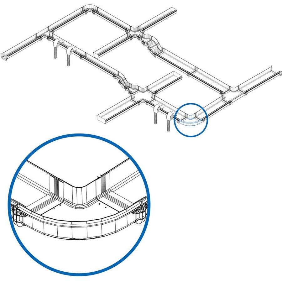 Tripp Lite Srfc10Elbow Toolless Horizontal 90-Degree Elbow For Fiber Routing System, 240 Mm (10 In.)
