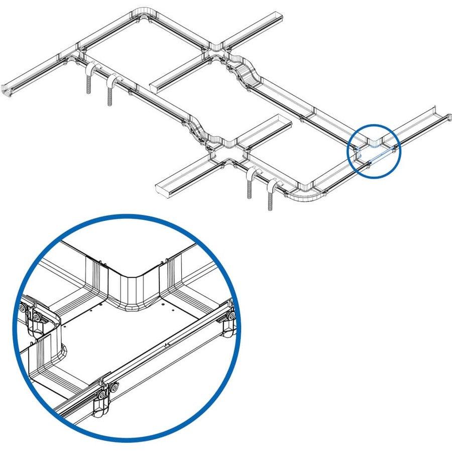 Tripp Lite Srfc10Junt Toolless Horizontal 90-Degree T-Junction For Fiber Routing System, 240 Mm (10 In.)